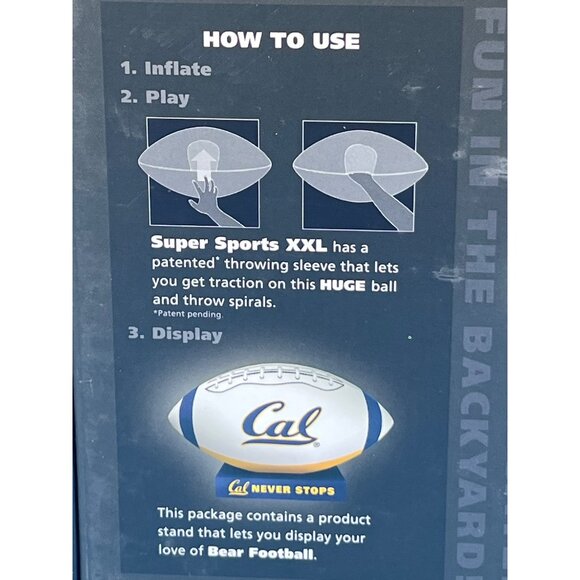 Cal Super Sports XXL Giant Inflatable Football 2.5 Ft. Official Licensed Bears M - Picture 4 of 7